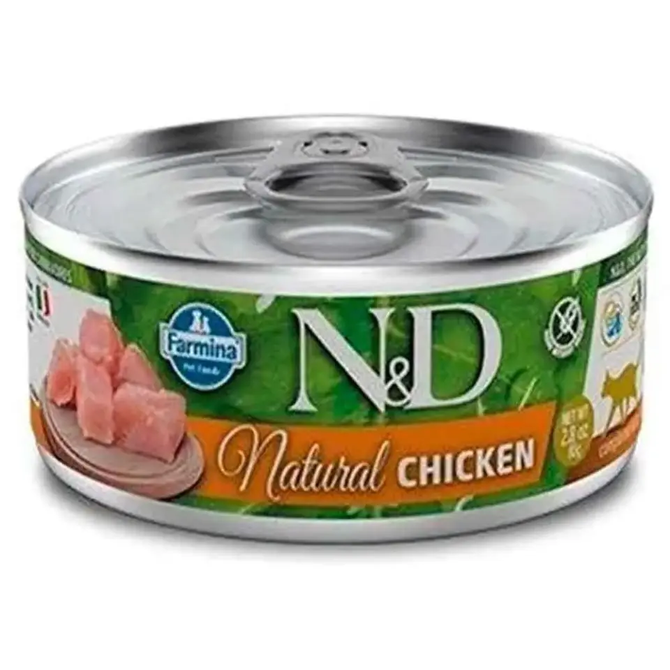 N&D Natural Tavuklu Yetişkin Kedi Konservesi 70 Gr