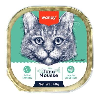Wanpy Alutray Ton Balıklı Pate Yetişkin Kedi Konservesi 6 X 40 Gr
