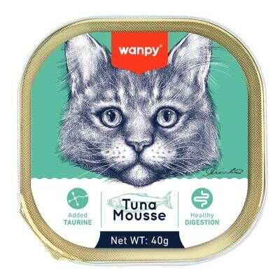 Wanpy Alutray Ton Balıklı Pate Yetişkin Kedi Konservesi 6 X 40 Gr