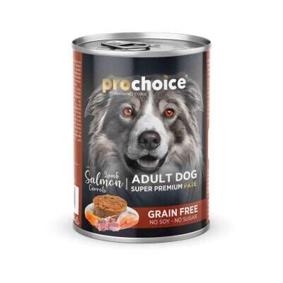 ProChoice Prochice Kuzulu Somonlu ve Havuçlu Yetişkin Köpek Konservesi 400 gr