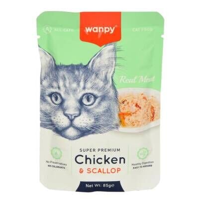 Wanpy Tavuklu Deniz Taraklı Yaş Kedi Maması 85 gr