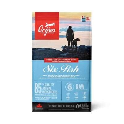 Orijen Six Fish Adult 6 Balıklı Tahılsız Yetişkin Köpek Maması 11,4 kg