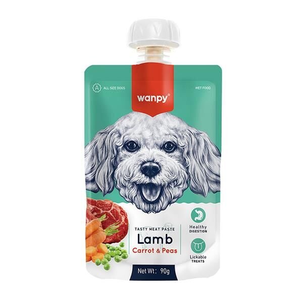 Wanpy Taze Kuzu Etli Havuçlu Köpek Et Ezmesi 90gr
