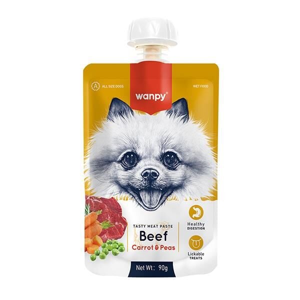 Wanpy Taze Sığır Etli Havuçlu Köpek Et Ezmesi 90gr