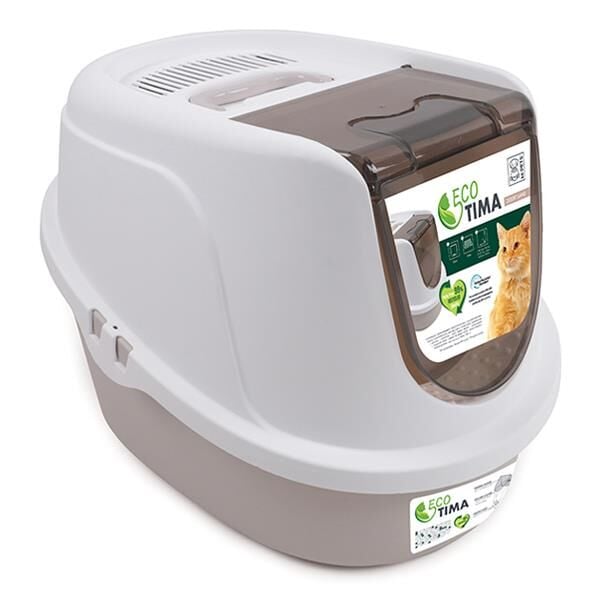 M-Pets Eco Tima Kapalı Kedi Tuvaleti M Desert Sand