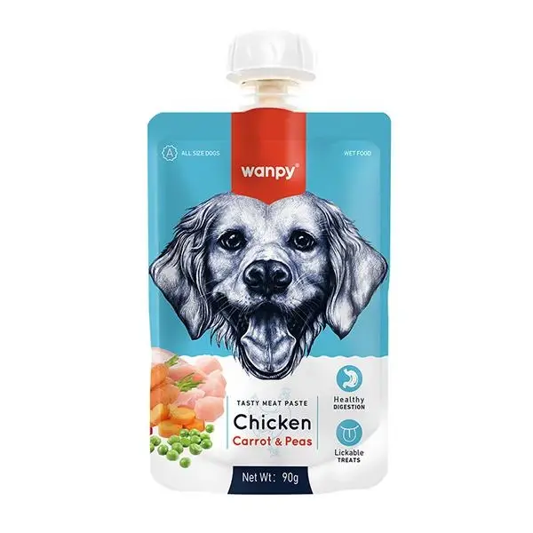 Wanpy Taze Tavuk Etli Havuçlu Köpek Et Ezmesi 90gr