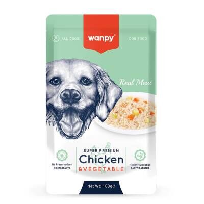 Wanpy Tavuk ve Sebzeli Konserve Köpek Maması 100 gr