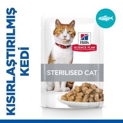 Hill's SCIENCE PLAN Kısırlaştırılmış Alabalıklı Kedi Pouch 85 gr