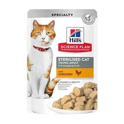 Hill's SCIENCE PLAN Gravy Sterilesed Kısırlaştırılmış Tavuklu Yaş Kedi Maması 85 Gr
