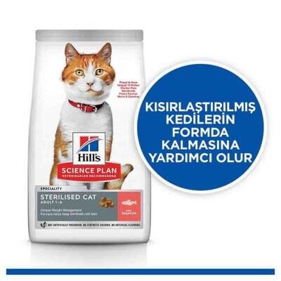 Hill's SCIENCE PLAN Kısırlaştırılmış Yetişkin Somonlu Kedi Maması 13 kg + 2 kg