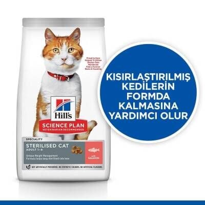Hill's Science Plan Kısırlaştırılmış Yetişkin Somon Balıklı Kedi Maması 3 kg