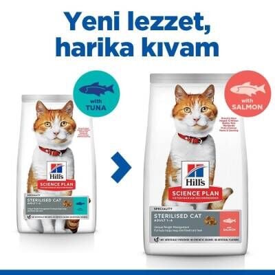 Hill's Science Plan Kısırlaştırılmış Yetişkin Somon Balıklı Kedi Maması 3 kg