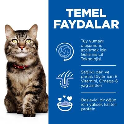 Hill's SCIENCE PLAN Tüy Yumağı Önleyici Mükemmel Tüyler İçin Tavuklu Kedi Maması 1,5 kg