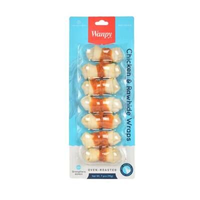 Wanpy Deri Üzerine Tavuk Sarılı Köpek Ödülü 90 gr