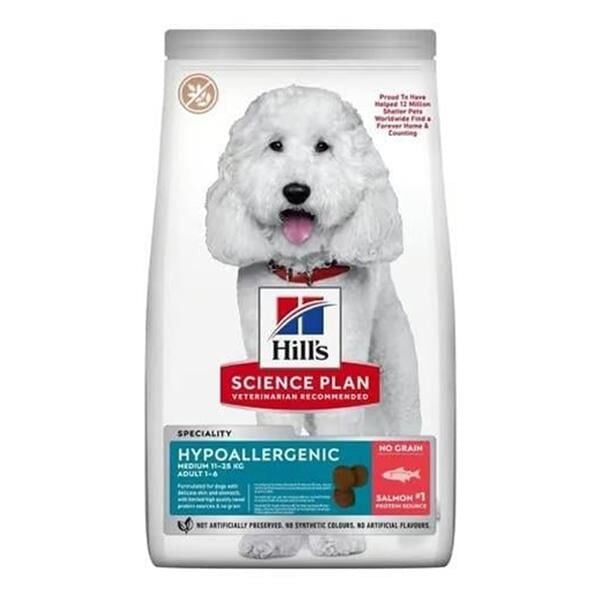 Hills Hypoallergenic Medium Adult Somonlu Orta Irk Yetişkin Köpek Maması 2,5 Kg