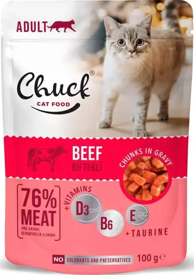 Chuck 100 gr Yetişkin Kedi Yaş Maması