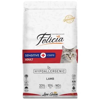 Felicia Kuzu Etli Düşük Tahıllı Hipoalerjenik Kedi Maması 12 kg