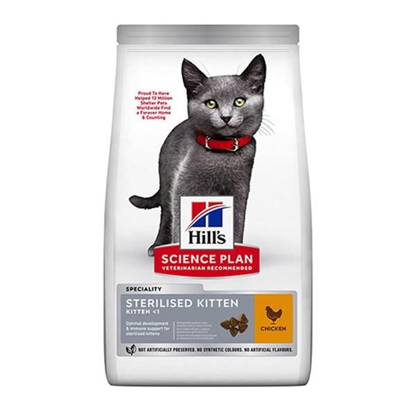 Hills Kitten Sterilised Tavuklu Yavru Kedi Maması 3Kg