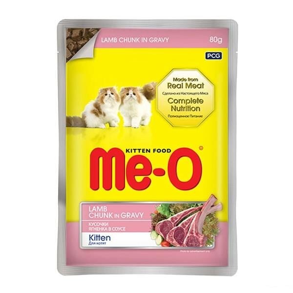 Me-O Kuzu Etli Yavru Yaş Kedi Maması 80gr