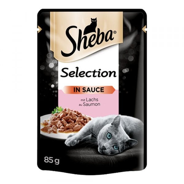 Sheba Pouch Sos İçinde Somon Balıklı Yetişkin Kedi Konservesi 85gr