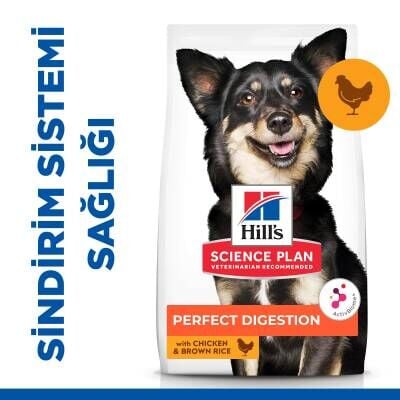 Hill's SCIENCE PLAN Mükemmel Sindirim +1 Yetişkin Küçük Irk Tavuklu ve Kahverengi Pirinçli Köpek Maması 3 kg