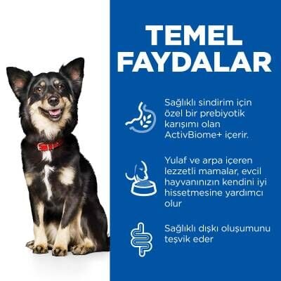 Hill's SCIENCE PLAN Mükemmel Sindirim +1 Yetişkin Küçük Irk Tavuklu ve Kahverengi Pirinçli Köpek Maması 3 kg