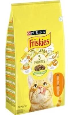 Friskies Etli Tavuklu ve Sebzeli Yetişkin Kedi Maması 10 kg