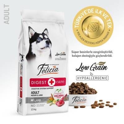 Felicia Kuzulu Pirinçli Düşük Tahıllı Hipoalerjenik Köpek Maması 15 kg