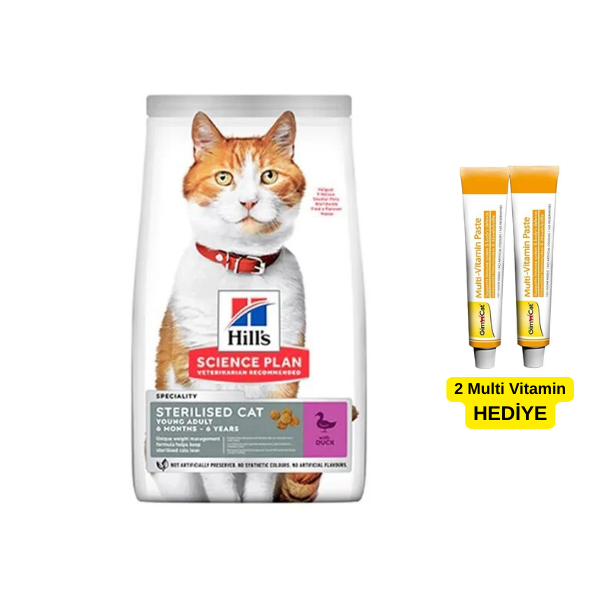 Hills Sterilised Ördekli Kısırlaştırılmış Kedi Maması 3Kg