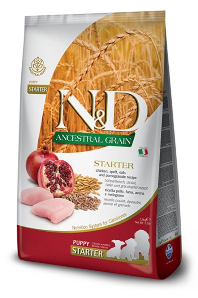 N&D Az Tahıllı Tavuk & Nar Puppy Starter Köpek Maması - 2.5 Kg