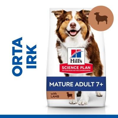 Hill's SCIENCE PLAN Light +7 Yaşlı Orta Irk Kuzulu ve Pirinçli Köpek Maması 12 kg + 2 kg