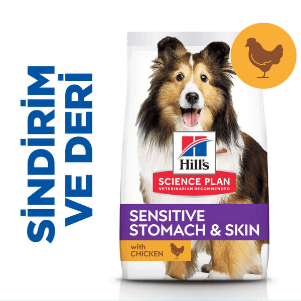 Hills Medium Adult Sensitive Stomach Skin Tavuklu Yetişkin Köpek Maması 14Kg