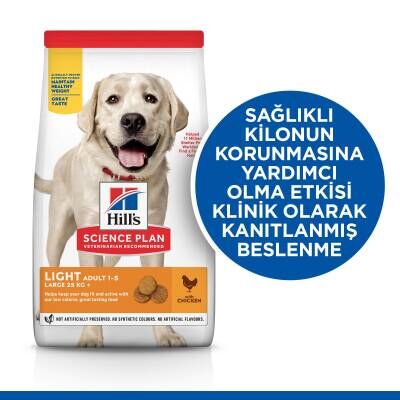Hill's SCIENCE PLAN Light Yetişkin Büyük Irk Tavuklu Köpek Maması 14 kg