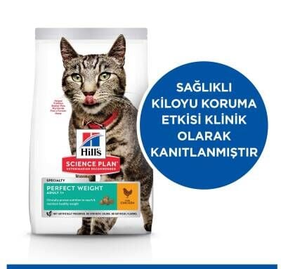 Hill's SCIENCE PLAN İdeal Kilo Yetişkin Tavuklu Kedi Maması 2,5 kg