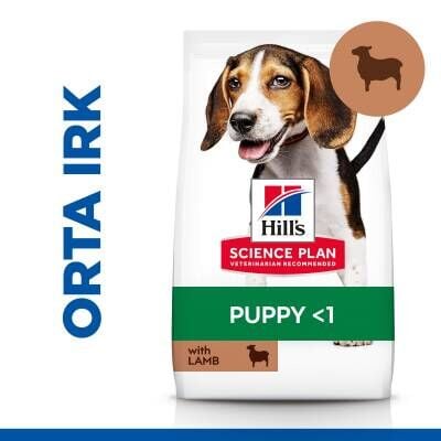 Hill's SCIENCE PLAN Orta Irk Kuzulu ve Pirinçli Yavru Köpek Maması 12 kg + 2 kg