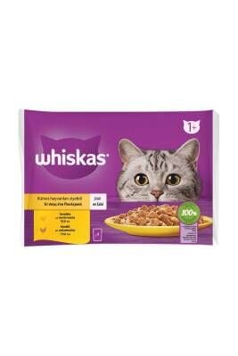 Whiskas Kümes Hayvanlı Yetişkin Kedi Konservesi 4 X 85 gr
