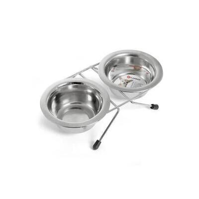 Flamingo Duo Dinner İkili Çelik Mama Kabı 13 cm 2 X 380 ml