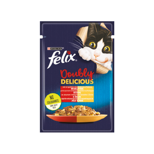 Felix Çifte Lezzet Sığır & Tavuklu Yaş Kedi Maması 85gr