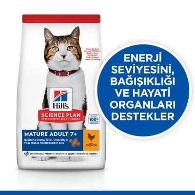 Hill's SCIENCE PLAN +7 Yaşlı Tavuklu Kedi Maması 1,5 kg