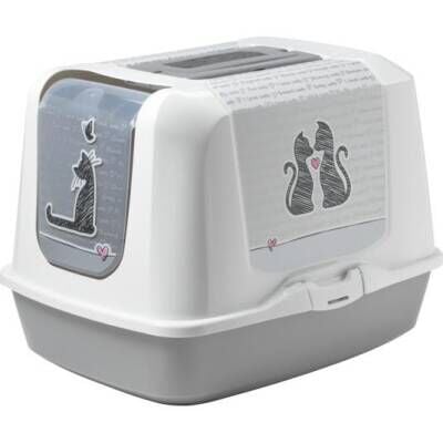 Moderna Trendy Love Cat Kapalı Kedi Tuvaleti 57,3 X 44,4 X 43,8 cm