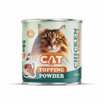 EuroGold Cat Topping Powder Tavuk Ciğerli Mama Tozu 60 Gr