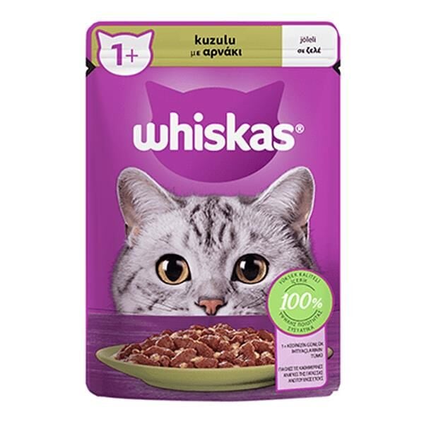 Whiskas Pouch Kuzulu Yetişkin Kedi Konservesi 85 Gr