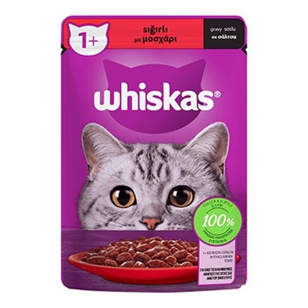 Whiskas Pouch Sığır Etli Yetişkin Kedi Konservesi 85 Gr