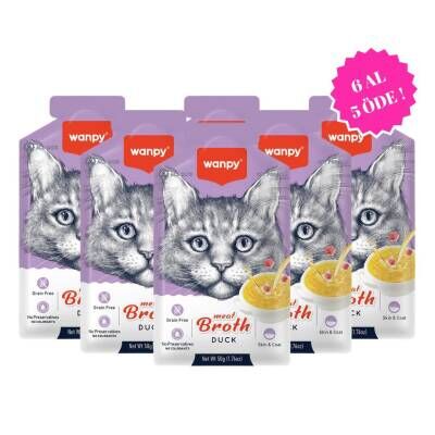 Wanpy Ördek Etli Kedi Çorbası 50 gr (6 AL 5 ÖDE)