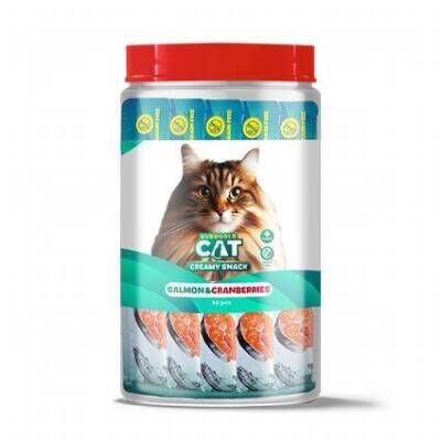 Euro Gold Kedi Ödül Çubuğu Sıvı Somonlu Kızılcıklı 30 Adet x 15 gr