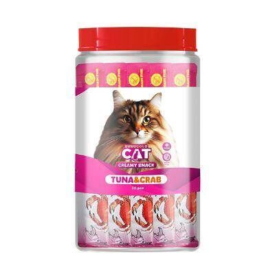EuroGold Cat Sıvı Kedi Ödülü Ton Balığı ve Yengeçli 30x15 Gr
