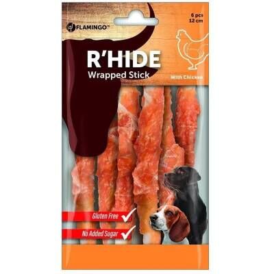 Flamingo Rhide Tavuklu Glutensiz Burgu 12 cm 6'lı Köpek Ödül Maması 70 Gr