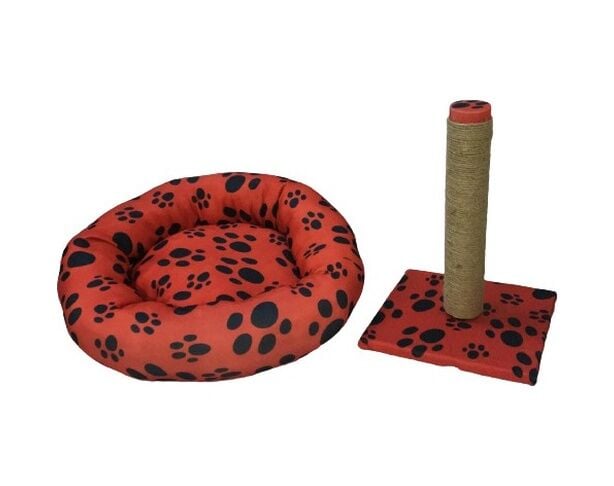 Bio Sand Pati Desenli Tırmalam ve Kedi Yatağı