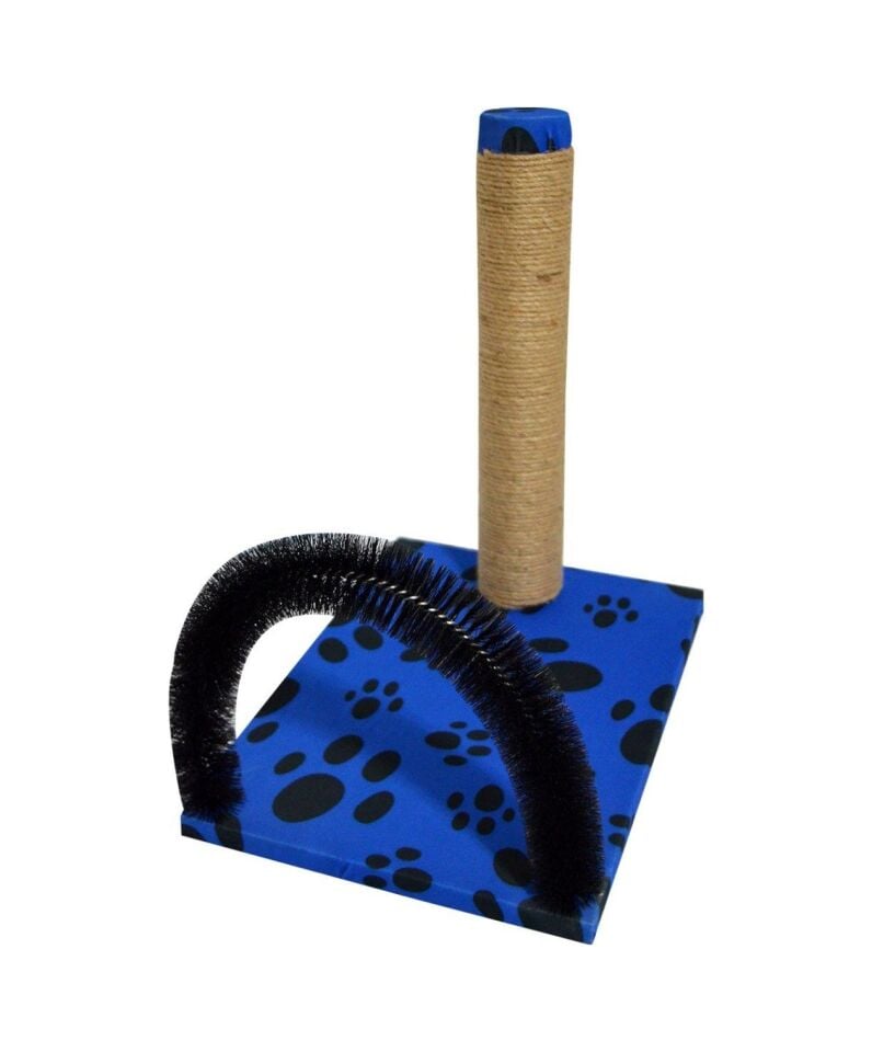 BioSand KT-1002 Pati Desenli Kedi Kaşıma ve Tırmalama Tahtası Mavi