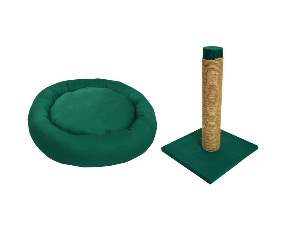 BioSand BS-SET0 Simit Kedi Yatağı ve Tırmalama Seti Yeşil